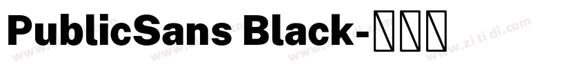 PublicSans Black字体转换